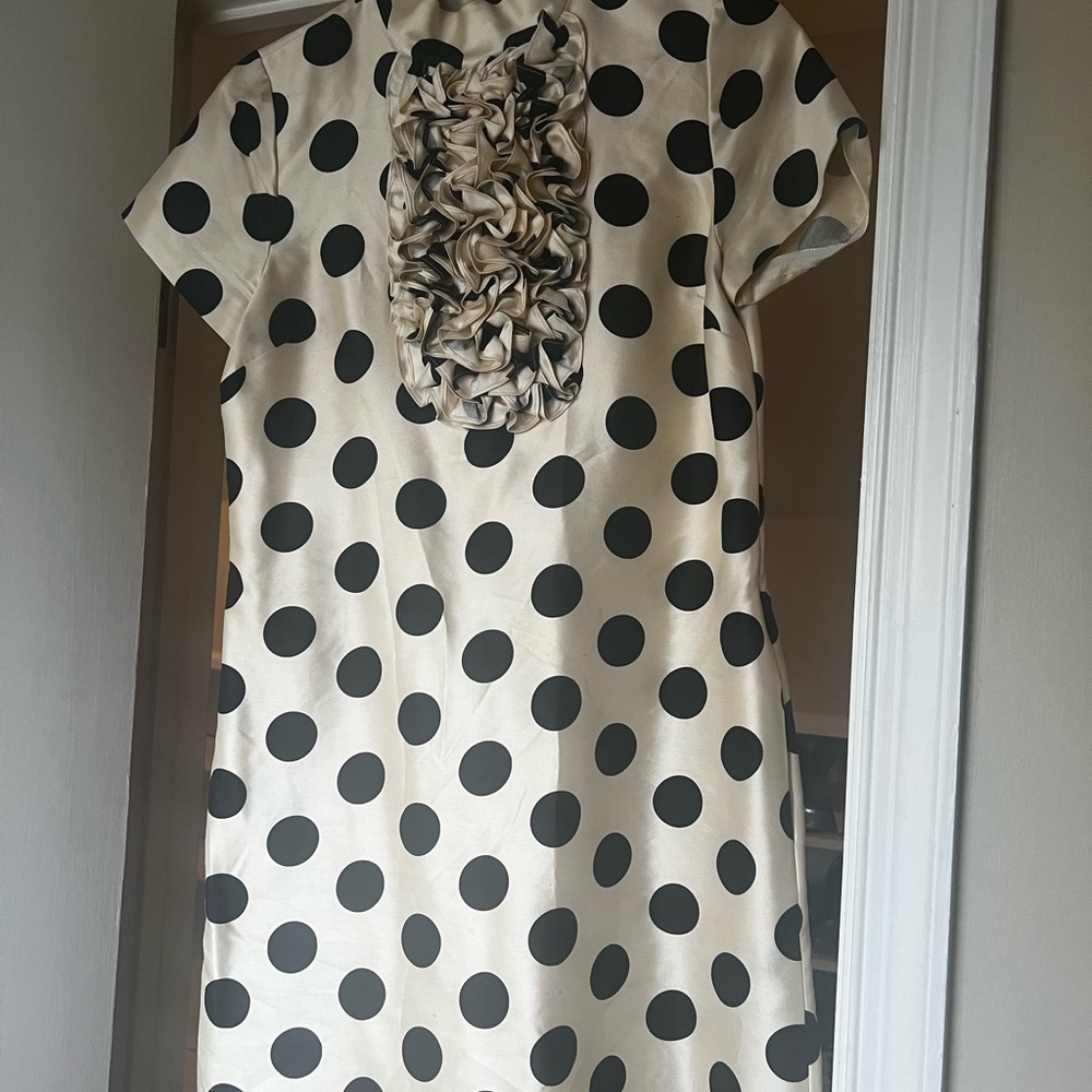 Kate Spade Cream and Black Polka Dot Dress